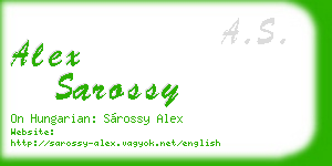 alex sarossy business card